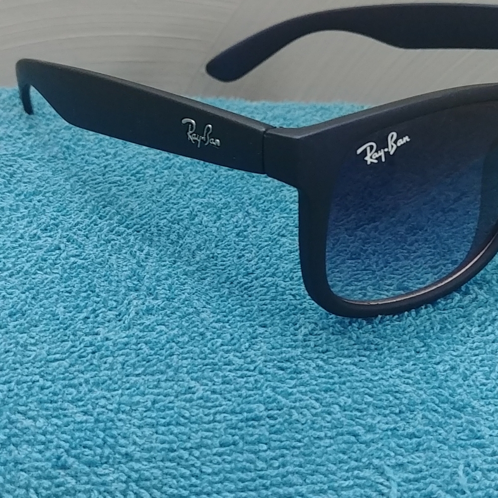 Ray Ban Wavefarer Justin Matte blue sunglasses.